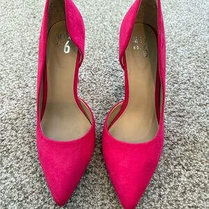 Mix No. 6 Suede Bright Pink Heels